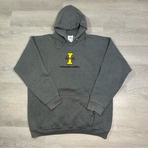 Vintage 90s Vandals Idaho University Hoodie Sweatshirt Gray Men’s Size Large‎